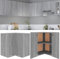 ZEYUAN Eck-Hängeschrank, Kitchen Wall Cabinet, Küchenschrank, Küchenhängeschränke, Wandschrank Küche, Grau Sonoma 57x57x60 cm Holzwerkstoff