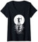 Damen Bogensport, Bogenschütze, Bogenschießen, Pfeil und Bogen T-Shirt mit V-Ausschnitt