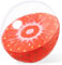 Aufblasbarer Wasserball in verschiedenen Fruchtformen (Melone, Erdbeere, Orange) mit Durchmesser von 28cm von notrash2003 (Erdbeere)