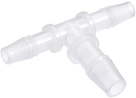 M METERXITY Púa Manguera Montajes - 6x8x6mm OD T Plástico Tubería Conectores Aplicar a Agua Combustible, Transparente(T Forma 3 Vías)