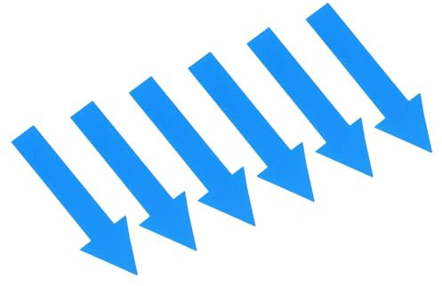 PATIKIL 4x1 Freccia Adesivo, 6Set / 36pz Direzionale Cartello PVC Adesivo Rimovibile Pavimento Adesivo per Pavimento Muro Marcatura, Blu