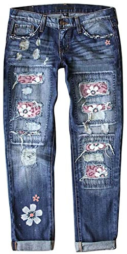 uxxnjfg Jeans Femme Bootcut Taille Haute Jean Elastique Été Pas Cher Marque Pantalon Pantalon Mode Detente de Travail Vêtements Femme Cadeau Femme Rose M
