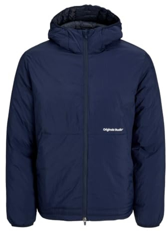 JACK & JONES Herren Shell-Jacke JORVESTERBRO Insulated Hood Jacket SN 12252917,Navy Blazer,L