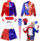 Quinn Kostüm Set, Cosplay Kostüme,Faschingskostüme Damen Harley Kostüm,Enthalten Jacke, für Damen Mädchen Halloween Karneval Cosplay