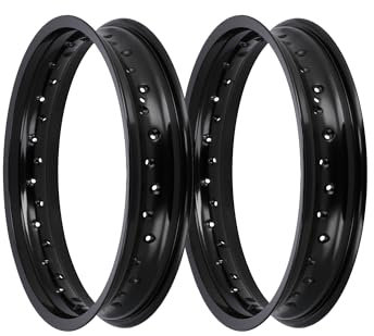 Set: Felge 3,00 x 17 Alufelge, Schwarz eloxiert