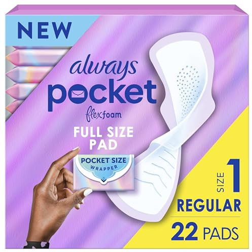 Always Damenbinden mit FlexFoam, Größe 1, regulär, mit Flügeln, geruchlos, 22 Stück