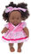 New Born Baby Puppe Schwarze Puppe 12 Zoll Wiedergeborene Babypuppe Afrikanische Puppe Mit Lockigem Haar Reborn Baby Puppenspielzeug Babypuppen Im Kleid für Kinder Mode Spielpuppe Kinder Mädchen