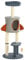 PawHut Árbol Rascador para Gatos de 116 cm Árbol para Gatos en Forma de Cohete con Cama Cueva Postes para Rascar y Juguete Estrella Ø44x116 cm Multicolor
