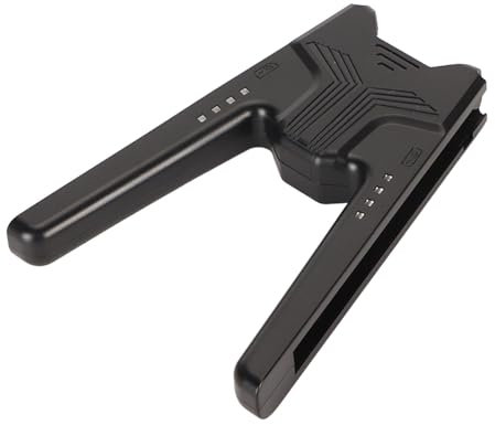 Ladegriff für und OLED Modell, Tragbares V förmiges Controller Ladegerät mit LED Anzeigeleuchte und Ladekabel, Spielen während des Ladevorgangs (Black)