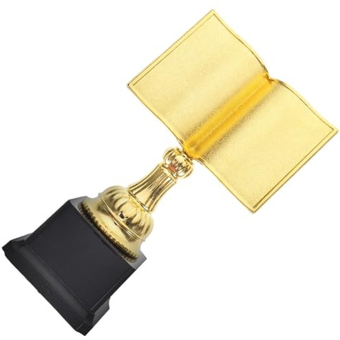 POPETPOP Goldene Auszeichnung Trophäe Pokale Lesewettbewerb Auszeichnung Buchförmige Trophäe Kunststoff-Lesestern-Trophäe Preis Für Den Ersten Platz Champion- Für
