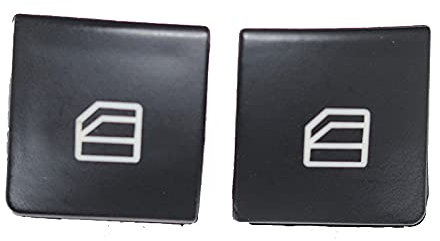 Autofenster Schalter 2 stücke Fenster Schalter Abdeckung Fensterheber Knopf Schalter Konsole Abdeckkappen Passend for Mercedes Benz C Klasse W204 S204 W212 A207 C207 S212 Fensterheber