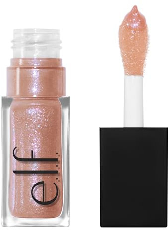 e.l.f. Glow Reviver Lip Oil Glimmer, Nourishing Tinted Lip Oil For A High-Shine Finish, Infused With Jojoba Oil, Vegan & Cruelty-Free, Candy Coded