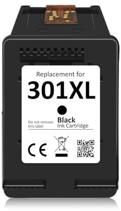 301 Druckerpatronen Schwarz XL, Druckerpatronen 301 XL Kompatible für HP 301 Druckerpatronen, 301 Schwarz für Envy 4500 4504 5530 5532 DeskJet 2540 2050 2544 3050 1510 1050 OfficeJet 2620 4630