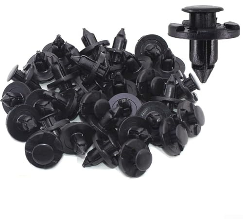 Auto Befestigung Clips, Kompatible Zierleisten-Clips, 100 Stück Türverkleidung Klammern Stoßstangen Zierleisten Plastikklips Set, für XTrail für Qashqai für Navara für Micra Karosserie-Reparaturen