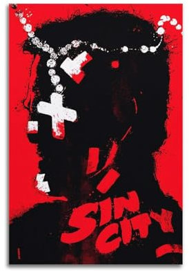 LIRAHRNNKA Sin City Poster, dekoratives Leinwandposter, Wandkunst, Dekor, Wohnzimmer, moderne Schlafzimmer-Dekoration, Poster, 20 x 30 cm, ungerahmter Stil