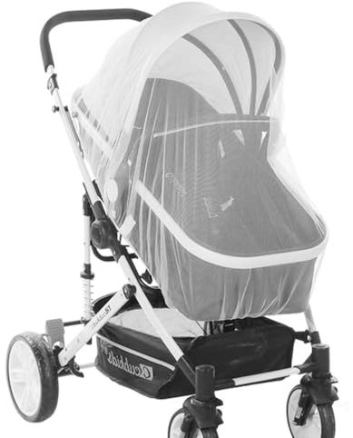 KQRZG Moustiquaire Universelle, Robuste et Lavable, Respirant, Protection Anti-Moustiques pour Nouveau-nés, Capote Cosy pour Cododo, pour Bébés, Landau, Berceau, Lit et lit de Voyage (Blanc)
