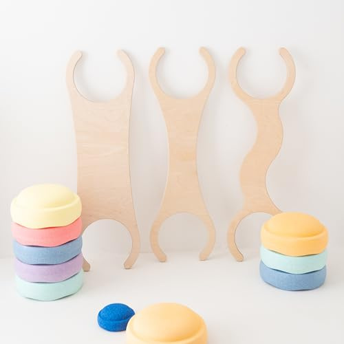 Stapelwelt personalisierbare Abenteuerbrücke für Stapelstein® | Holz-Brücke für Stapelsteine Balanciersteine, Balance Board, Spielsteine, Balancierbrett, Zubehör, Geschicklichkeit Kinder