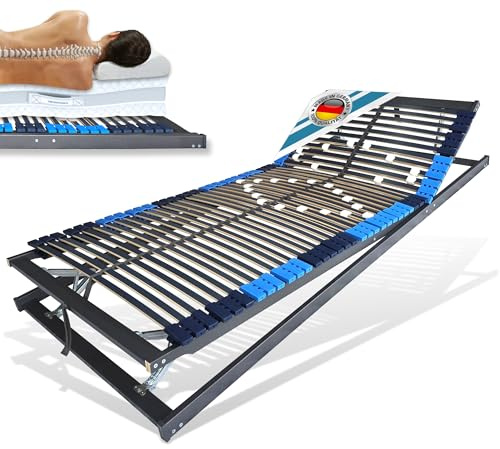 Matratzen Perfekt verstellbares Lattenrost 120x200cm 8,5cm Hoch | Kopf- und Fußteil höhenverstellbar fertig montiert 7-Zonen verstellbare Schulterzone Made in Germany belastbar bis 250 kg