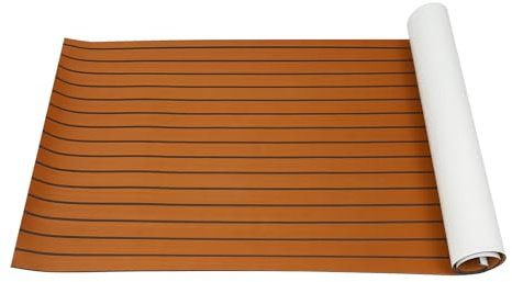 Boat Faux Teak Decking EVA Foam Sheet Marine Yacht Nonslip Flooring Wood Brown