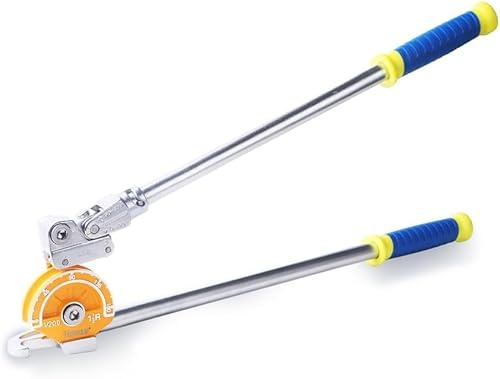 Pinza piegatubi 1/2 (12,7 mm) pesante, piegatubi a 180° con manici da 63 cm per tubi in rame, alluminio, ferro e acciaio inox – HVAC & sanitari