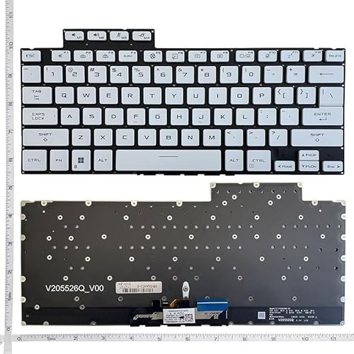 LWDOZMD Tastatur Für ASUS GA402 für ROG für Zephyrus G14 GA402RK GA402RJ GA402R GA402RU GA402X GA402XV Englisch Laptop(White)