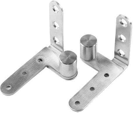 doyandader Lot de 2 charnières pivotantes pour porte d'armoire - Très résistantes - En acier inoxydable - Rotation à 270 ° - Pour bibliothèque, armoire, armoire