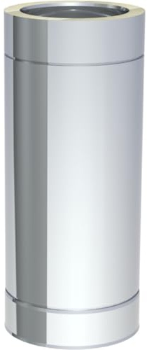 Jeremias DW-ECO 2.0 Doppelwand Edelstahl Abgassystem Längenelement 500mm Innendurchmesser 150mm CE-zertifiziert für Öl Gas Festbrennstoffe Außenwandmontage