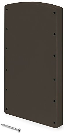 Emuca - Spessore laterale per montaggio di appendiabito saliscendi, viti per montaggio, colore moka, Set di 2