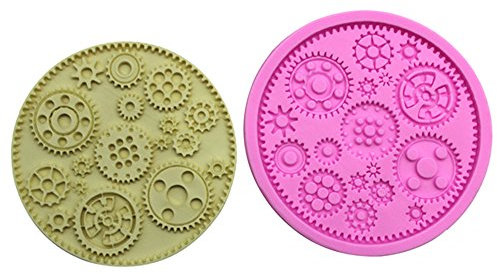 Beiersi Zahnräder Silikon Form für Fondant Marzipan Tortendeko Ausstecher Seife Dekoration Werkzeug (Stil 3)