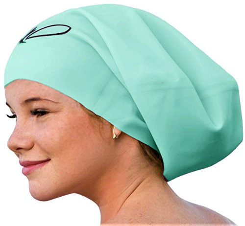 Swim Caps for Long Hair - Swimming Hats Ladies - Swim Caps Women Men Adults - Extra Large Swimming Cap Dreadlocks Braids Afros Weaves Hair Extensions - 100% Silicone Swim Cap Shower Cap (Mint L)