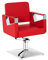 Physa BRISTOL RED Friseurstuhl höhenverstellbar Friseursessel Drehstuhl (rot, Stahl, Kunstleder, 360°-drehbar)