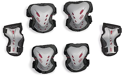 FILA Schutzausrüstung Set FP - Damen I Silber,Schwarz, Magenta I Schoner für Inline-Skates I 3er Set