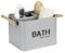 WENKO Badbox Gara mit 4 Fächern Grau - Aufbewahrungsbox, Badkorb, Stahl, 19 x 12.5 x 13 cm, Grau