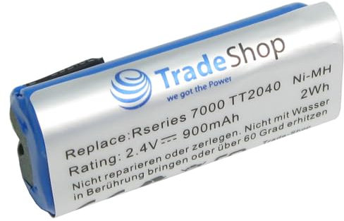 Batteria 900 mAh/2,4 V/2 Wh compatibile con Philips Bodygroom Series 3000 5000 7000 TT2040/32 TT2030 TT2029 TT2036 TT2040 BG2040/34 BG2040/34 BG2024024 /32 B. G2026/32 BG2036/32 R36#92 R45#54 Trim and