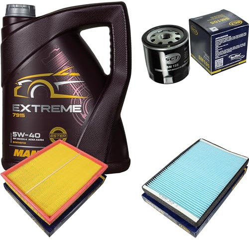 Filter Set Inspektionspaket 5 Liter MANNOL Motoröl Extreme 5W-40 API SN/CF SCT Germany Innenraumfilter Luftfilter Ölfilter