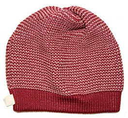 Disana Beanie aus 100% Bio-Merinoschurwolle (bordeaux und rosé, 01 (42-46 cm))