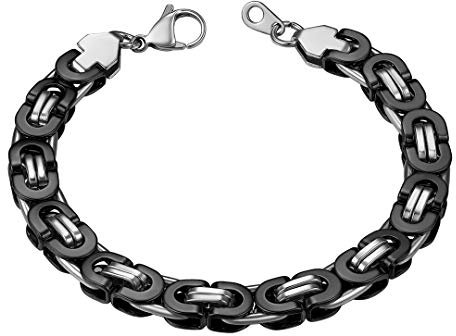 ChainsHouse silber Armband herren königsarmband 8mm breit herren Armreif für hip pop/rapper/rocker/biker
