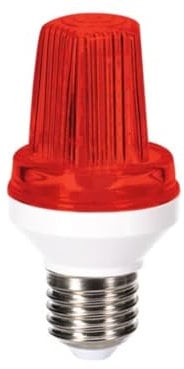HQ-Power Mini lampe flash led avec douille E27, leds SMD2835 (3014), puissance 3 W, génère 40 flashs/minute, angle de rayonnement 360°, étanche IP56, 230 V~ 50 Hz, rouge