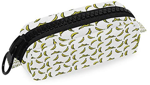 Montoj Große Kapazität Federmäppchen Banana Affe Muster Make-up Pinsel Organizer Tasche Canvas Tasche