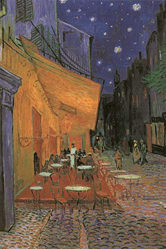 Kunstklappkarte Vincent van Gogh Cafeterasse bei Nacht