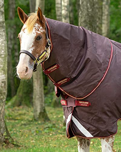 Horseware Amigo Turnout 1200D Hood Medium 150g - Brown/Red