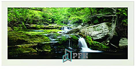 White Premium Wood Photo Frames Wall Hanging Picture Frame Poster Frame Acrylic Glass 98cm x 33cm