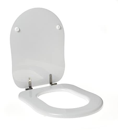 WC-Sitz für G.S.I. Antea, Toilettensitz aus hochwertigem Polyester, Scharnier aus Edelstahl, Farbe: Weiß, Verschluss: Soft Close