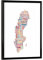 artboxONE Poster mit schwarzem Rahmen 18x13 cm Typografie Sweden Map Black - Bild Karte Schweden Europe