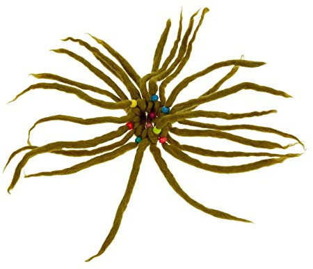 KUNST UND MAGIE Filz Haargummi Dreads Haarschmuck Rasta scrounchi Xl Beige