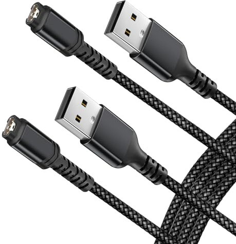 Itramax Câble Chargeur pour Montre Garmin 1.8M 2-Pack,Cordon Charge Nylon pour Fenix 5 5S 5X 6 6S 6X 7 7S 7X Plus,Forerunner 745 935 945 45 45S 245 955 Music,Instinct,Approach S10 S40 S60 S70 S12 S42