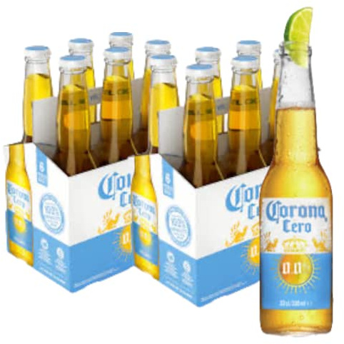 12 Flaschen Corona Cero, das neue Corona mit 0% Alkohol genießen