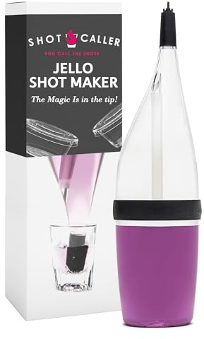 Shot Caller Jellinator Jello Shot Maker - Ultimate No-Mess Dispenser with Patented Spring Tip | Fast Alcohol & Jello Shot Filler, Portable Liquor Pourer, Perfect for Parties & Halloween
