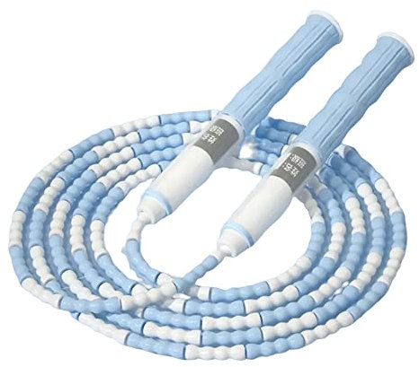 Cuerda de Saltar Ajustable Premium Saltar la Cuerda con segmento de Cuentas Blandas Diseñado para Principiantes o Profesionales.