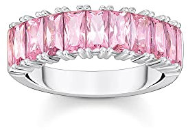 THOMAS SABO 2 Ring mit pinken Steinen Pavé Silber 925 Sterlingsilber TR2366-051-9